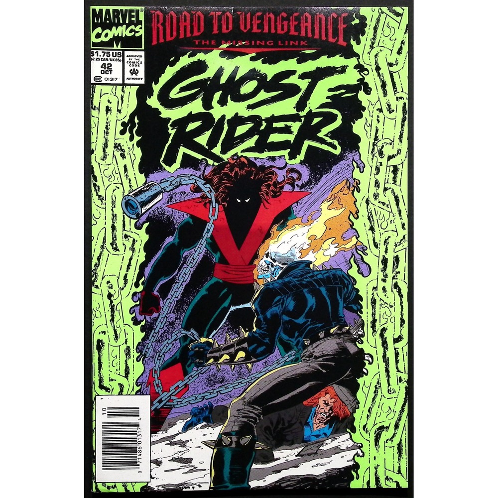 Ghost Rider Road to‎ Vengeance #42 Newsstand Marvel Comic Book 1993 Missing Link